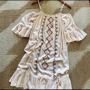 NWT Peach Embroidered Beachy Boho Summer Dress